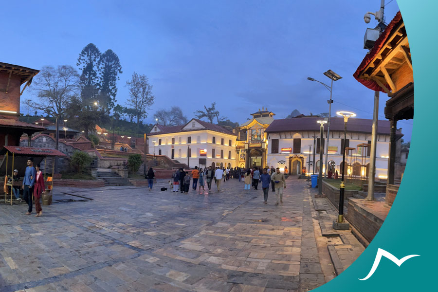 Sacred Delight: Enchanting Aura of Pashupatinath Temple in the Evening