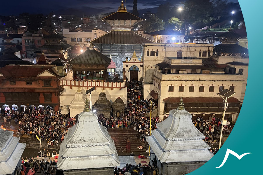 Sacred Delight: Enchanting Aura of Pashupatinath Temple in the Evening